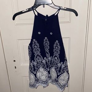 Navy blue top